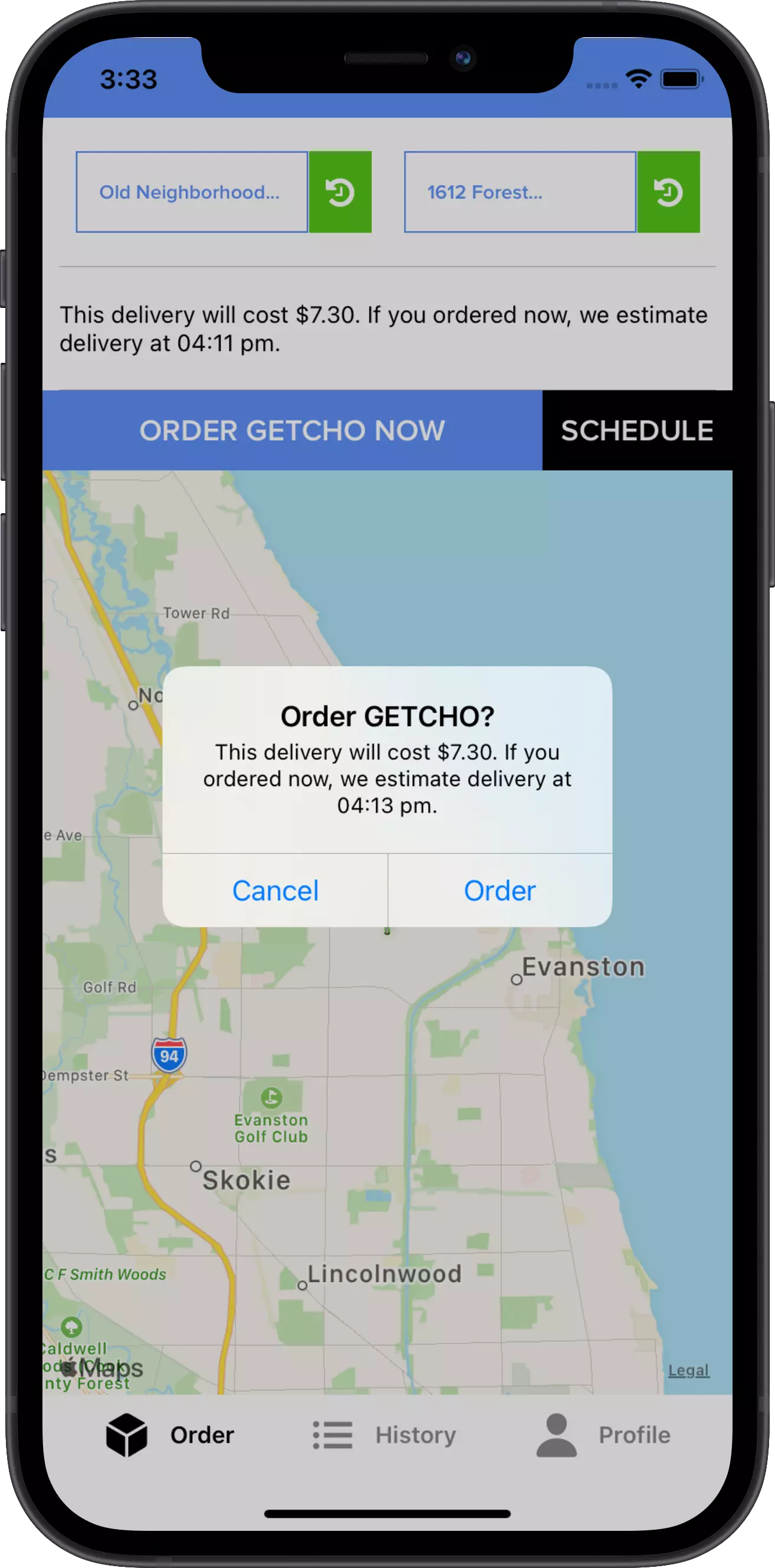 Getcho - Confirm Order